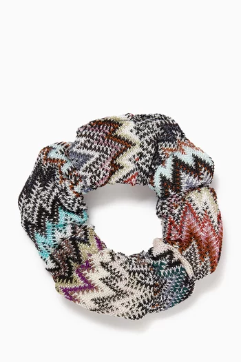 Chevron Knitted Scrunchie