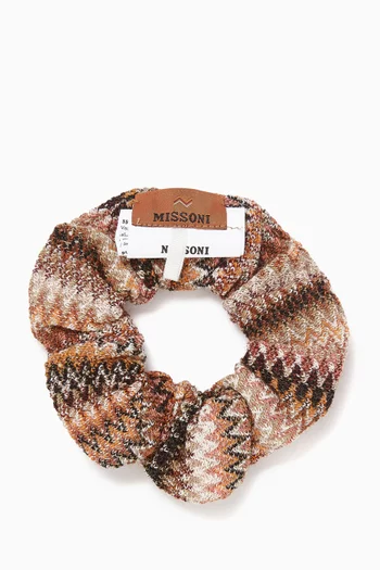 Chevron Knitted Scrunchie