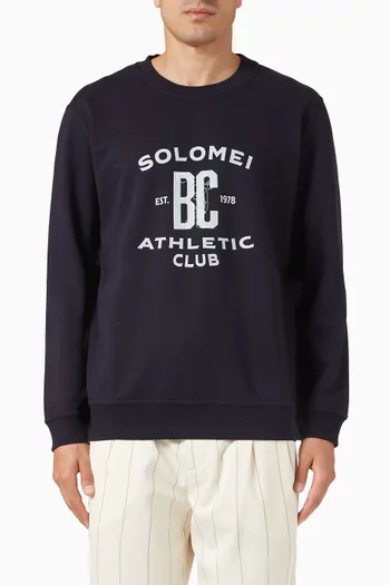 Printed Sweatshirt in Techno French Terry