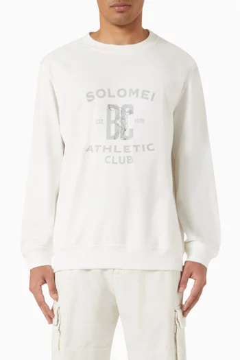 Printed Sweatshirt in Cotton-blend
