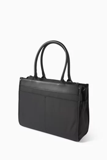 BU CHANGING BAG TOTE BAG, IN MAT SILICONE BRAND WITH BRANDED PRINT. CHANGING MAT + 2 STROLLER STRAPS + REMOVABLE STRAP:BLK:One Size|218558586