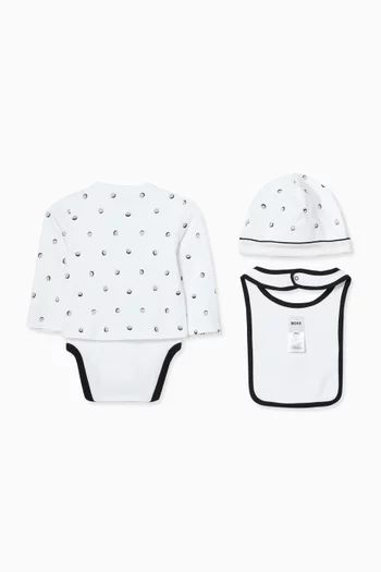 Logo 3-piece Gift Set in Stretch Cotton