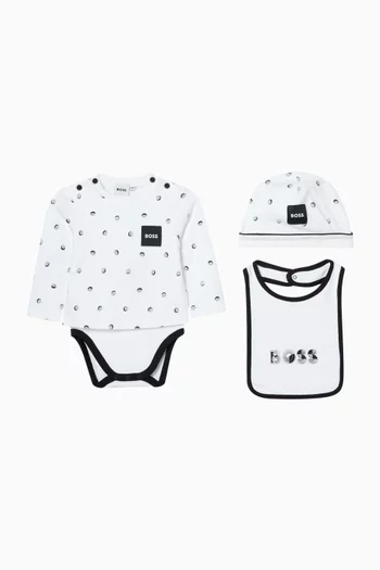 Logo 3-piece Gift Set in Stretch Cotton