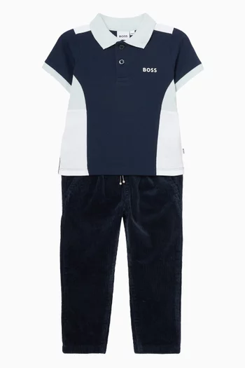 Logo Polo Shirt in Cotton Piqué