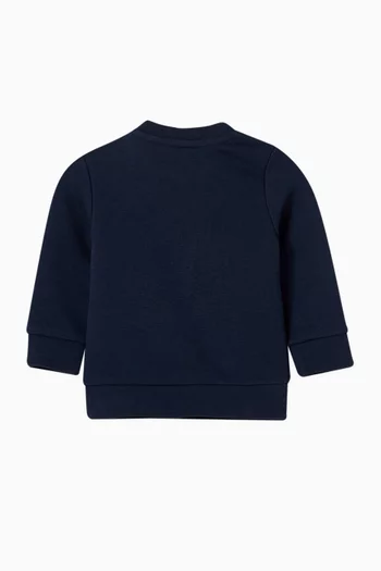 سويت شيرت بشعار الماركة مزيج قطن