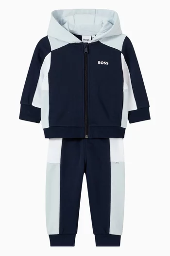 Logo Zip Hoodie in Cotton-blend