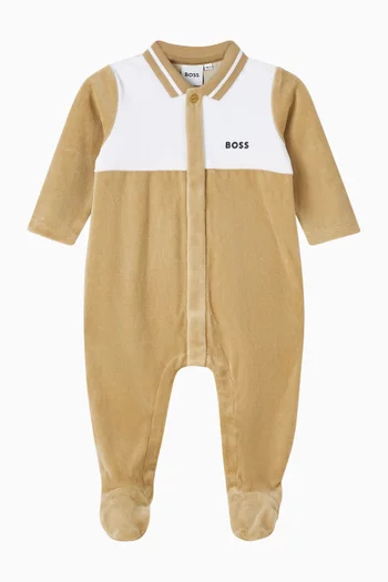 بيجاما بشعار الماركة قطن مخملي