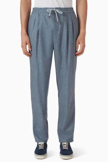 Leisure Fit Pants in Virgin Wool Flannel