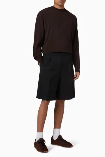 Le Short Ovalu in Stretch Virgin Wool