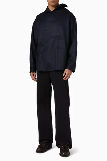 La Chemise Cuadro Shirt in Virgin Wool