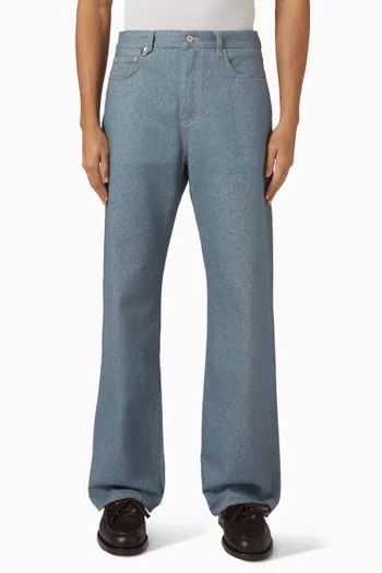 بنطال جينز لو دو نيم بقصة مستقيمة دينم