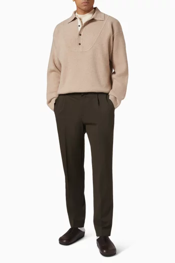La Maille Vareuse Pallone Sweater in Wool & Cashmere