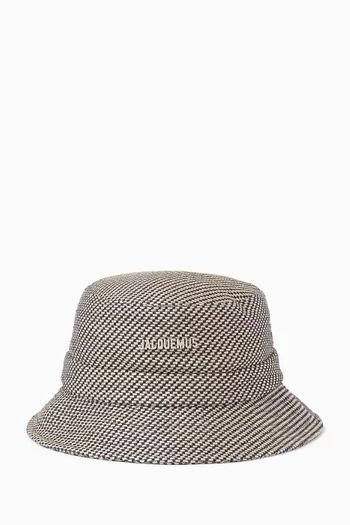 Le Bob Striped Gadjo Bucket Hat in Cotton