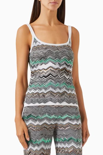 Zigzag Knit Tank Top