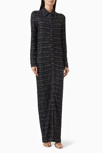 كارديغان مطرز ومنسوج من مزيج فيسكوز