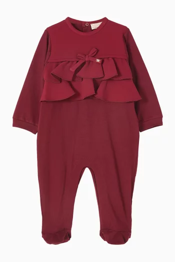 Ruffled Sleepsuit in Cotton