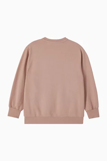 Crystal-embellished Sweatshirt in Cotton