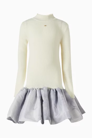 Bubble Hem Dress in Knit