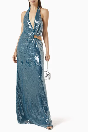 The Devon Sequinned Maxi Dress