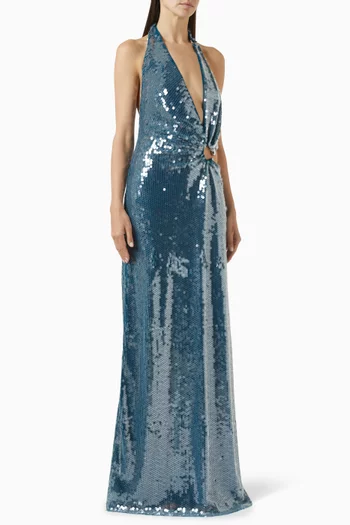 The Devon Sequinned Maxi Dress