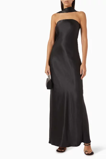 The Lillia Maxi Dress in Satin