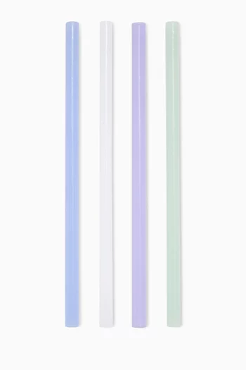 Limited-edition Opaque Straws in Glass, Set of 4