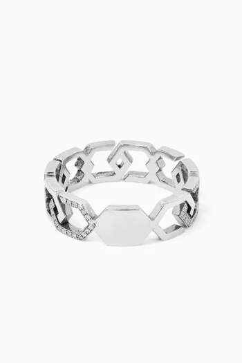 Infinity Diamond Eternity Band Ring in 18kt White Gold