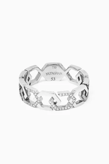 Infinity Diamond Eternity Band Ring in 18kt White Gold