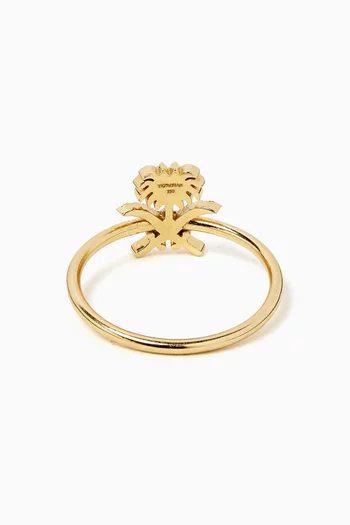 Turathi Diamond & Emerald Ring in 18kt Gold