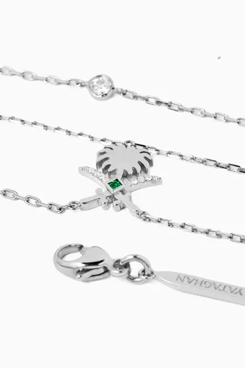 Turathi Diamond Hand Chain Bracelet in 18kt Gold