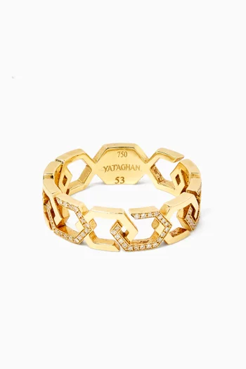 Infinity Diamond Eternity Band Ring in 18kt Gold