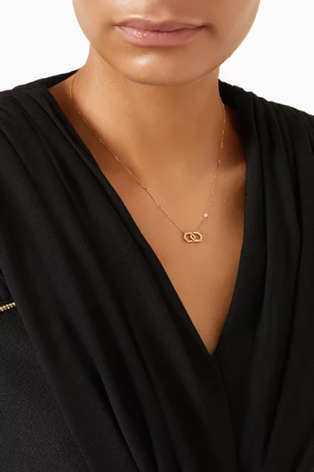 Infinity Small Diamond Necklace in 18kt Gold