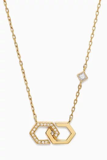 Infinity Small Diamond Necklace in 18kt Gold