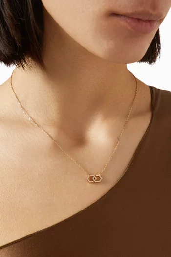Infinity Small Diamond Necklace in 18kt Yellow Gold