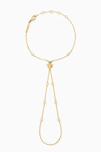 Turathi Diamond Hand Chain Bracelet in 18kt Gold