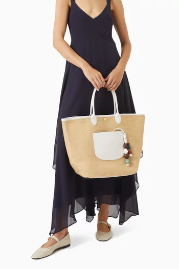 Medium Le Pliage Basket Bag in Canvas