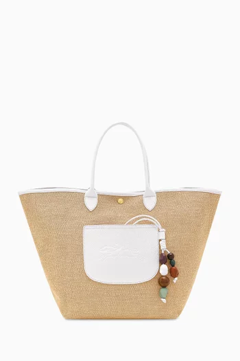 Medium Le Pliage Basket Bag in Canvas