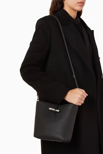 XS Le Roseau Bucket Bag in Cowhide Leather