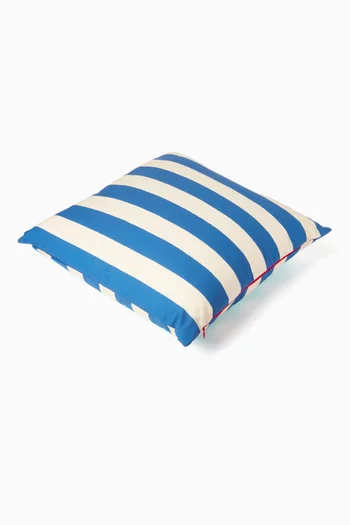 Nizam Stripes Blue-Natural Pillow Cover