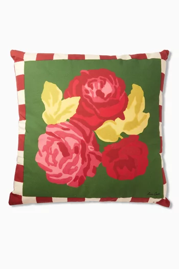 Nizam Stripes Green-Natural Pillow Cover