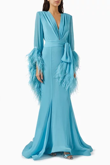 Geisha V-neck Gown