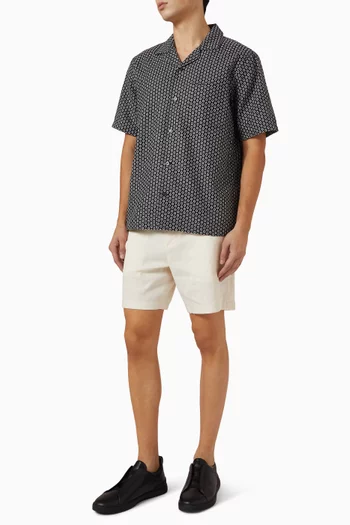 Noll Camp Shirt in Geometric Cotton