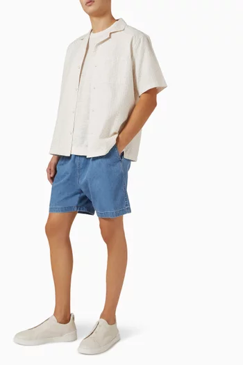Noll Camp Shirt in Geometric Cotton