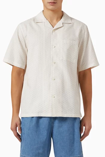 Noll Camp Shirt in Geometric Cotton