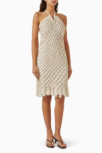 Mi Caprichito Macramé Dress in Linen