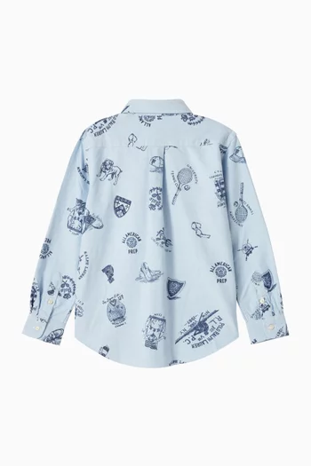 All-over Print Shirt in Cotton