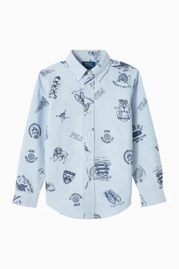 All-over Print Shirt in Cotton