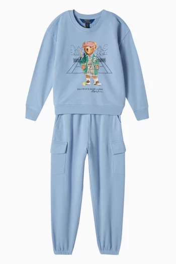 Logo Cargo Sweatpants in Cotton-blend
