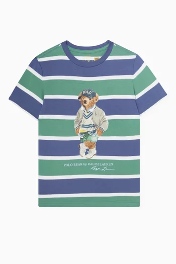 Polo Bear Striped T-shirt in Cotton