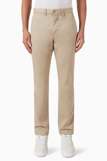 Straight-leg Pants in Cotton